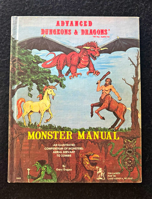 TSR Games Advanced Dungeons & Dragons Monster Manual 1977, 1st Printing