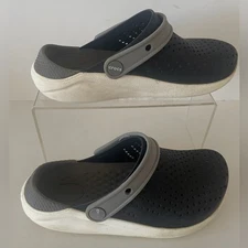 Crocs Unisex Lite Ride •Clogs Size 3•Light Grey/White•Slingback•Casual wear