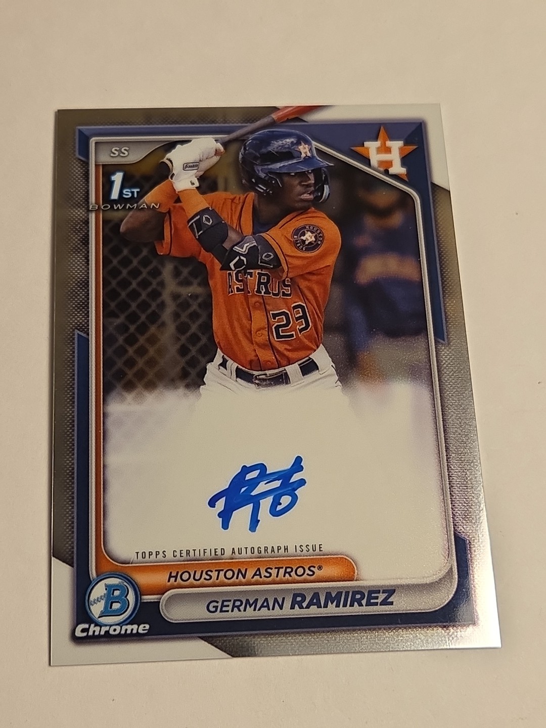 2024 Topps Bowman Chrome 1ST AUTO German Ramirez #CPA-GR (ASTROS)