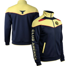 Icon Sports Club America Track Jacket Navy Yellow - Officially Licensed