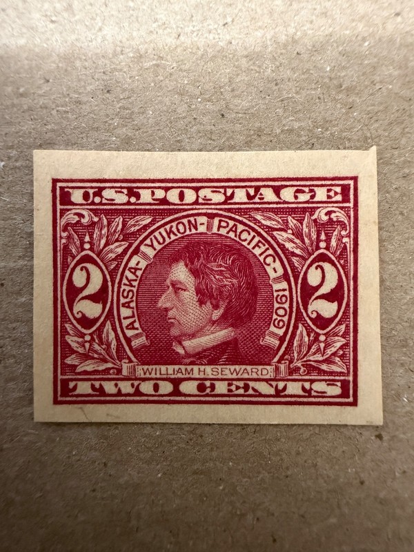 US Scott 371 Imperforate Alaska - Yukon - Pacific Expo issue 1909 MH