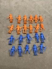 Vintage 1960s MPC Astronauts Space Men Blue/Orange Plastic Figure Lot Of x22
