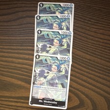 Bandai One Piece Card Game Ms. Wednesday OP01-026 x4 Character Regular English
