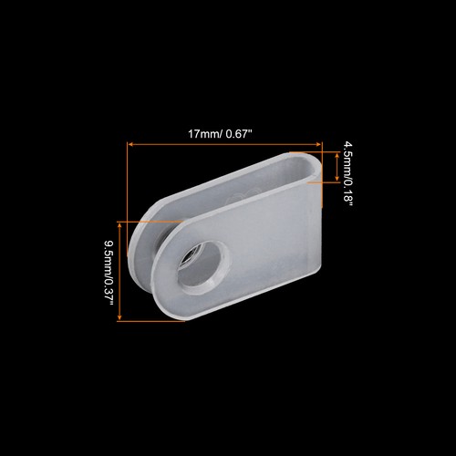 U-Type Cable Clip Wire Clamp, 3.3mm 0.13 Inch Nylon Clips White 100Pcs - Afbeelding 2 van 5