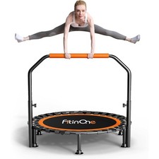 40"/48" Foldable Mini Trampoline Load 330lbs, Portable Exercise Rebounder