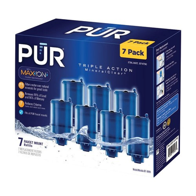 #ad New 3 6 7x P UR MaxIon Tri 6 7ple Action Faucet Mount Cartridge Refills RF 9999 $16.99