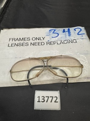 Vintage Bausch & Lomb (B&L) Ray Ban 1/30 10k GO Glasses Aviator Shooter Coiled