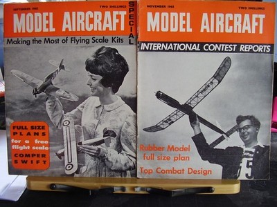 RARE 2 X MODEL AIRCRAFT MAGS AEROMODELLER  JUNE & JULY 1963  WITH PLANS