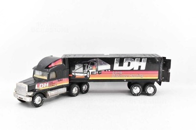 Vintage Nylint Corp Camion Rockford Il.Usa 61108-549 Schwarz Mit Anhänger Metall