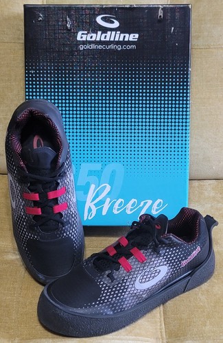 Goldline G50 Breeze Mens Size: 10 Red and Black Curling Shoes