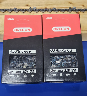 2 Oregon 20'' 72EXJ072G Full Chisel Skip Tooth Chainsaw Chain 3/8 .050 72 DL