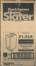 P&S/Slater P1-22-R (100 PCS) Plastic 1-Gang Deep Nail-On Boxes