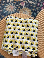 aden by aden  anais yellow elephant muslin swaddle blanket yellow and navy