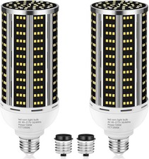 100W 2 pack LED Corn Light Bulb, 1000W Equivalent Commercial Grade DayLight ...