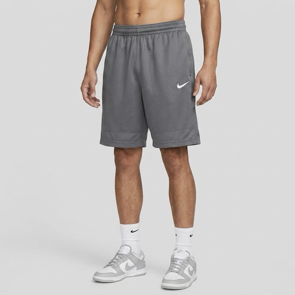 Nike Dry-FIT Mens Basketball Training Shorts Gray 831404-065 Size Medium M