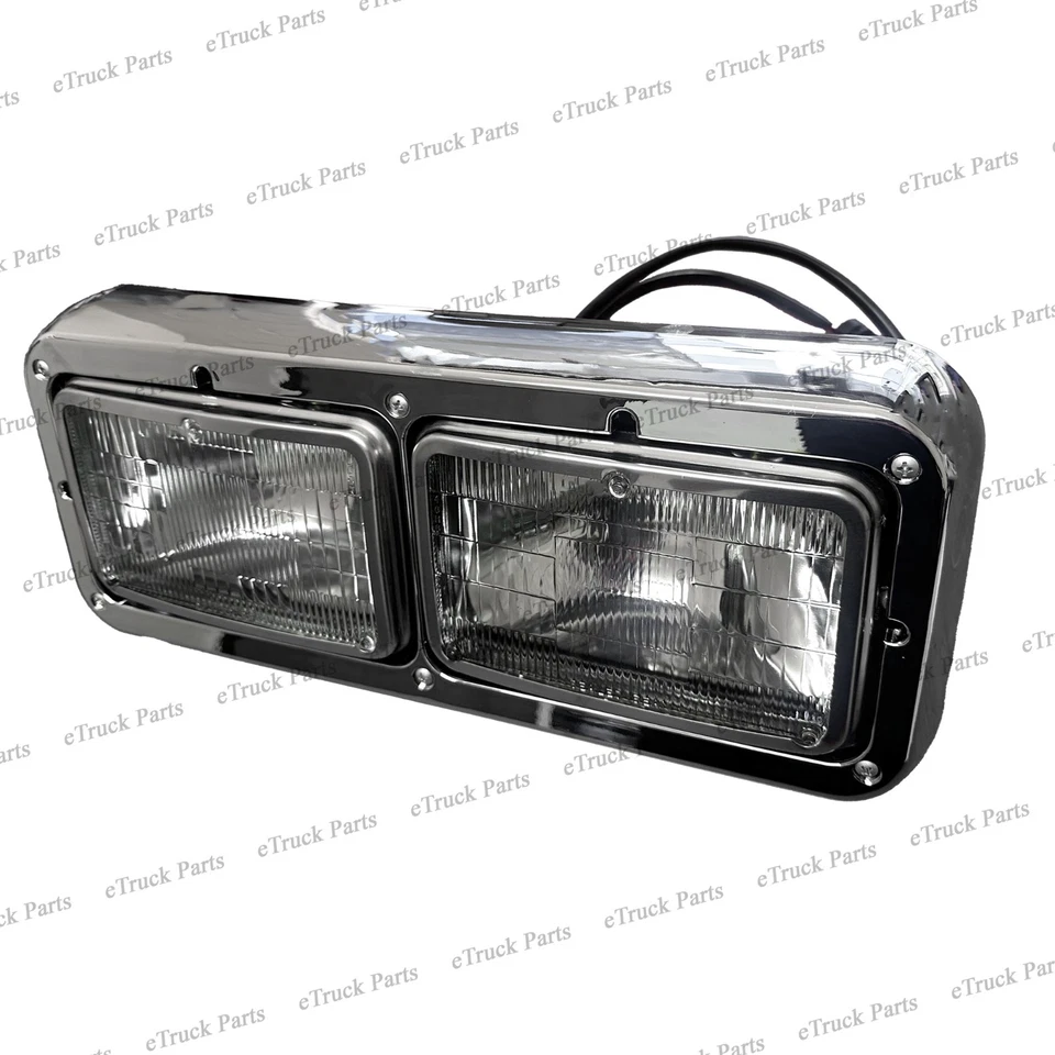 Kenworth W900 T800 T600 Driver Side Dual 4x6 Headlight w/ Bezel | K256-880-4 - Image 3 of 4