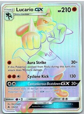 Lucario GX 135/131 Rainbow Rare Forbidden Light Pokemon Holo on eBay