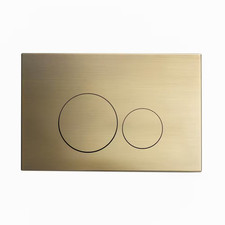 Wall Mount Actuator Flush Push Button Plate, Brushed Brass
