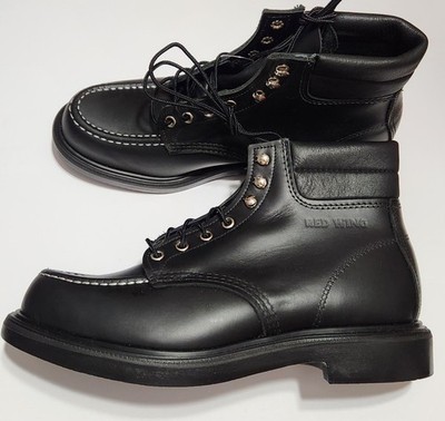 Red Wing 8133 SuperSole Classic Moc Toe Boots Black Chrome Men's