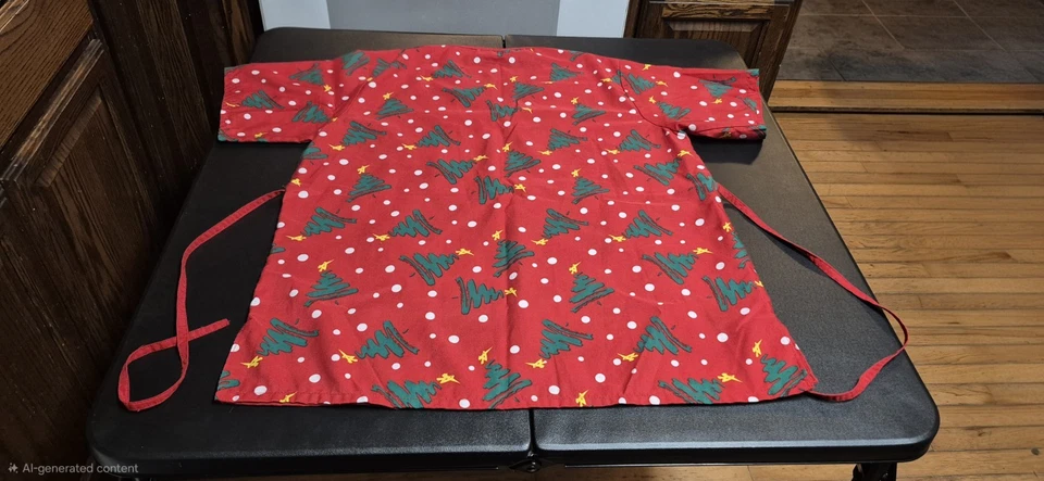 Damas Talla Grande Rojo, Tema Navidad Scrub Top Foto 2 de 4