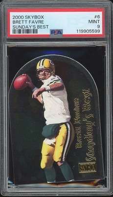 2000 Skybox #6 Brett Favre Sunday's Best Die Cut PSA 9 - Packers