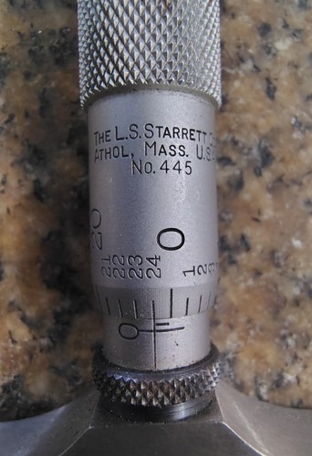 🗽 STARRETT 0-1" DEPTH MICROMETER 3" BASE - Picture 2 of 7