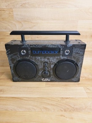 Bumpboxx Ultra Boombox Black Gray Graffiti Design Portable Stereo No Charger 