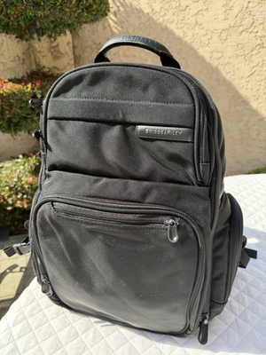 #ad *Lining Heavy Stained* Briggs and Riley Baseline work Medium Cargo Backpack Bag $69.00
