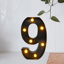 LED Lighted Number Light 9 Decorative Light up Number Marquee Number Light Sign