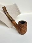 Michelangelo 3005 Rustic Corn Cob Style Briar Tobacco Pipe Bent Stem Italy — photo 4