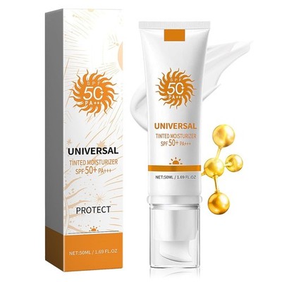 Tinted Sunscreen,Face Sunscreen Cream SPF 50+ PA+++,Moisturizing Sunscreen