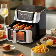 Air fryer 12L 2800W friteuse à air chaud – écran tactile LED – avec accessoires