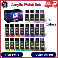 ARTME Iridescent Acrylic Paint Set, 20 Chameleon Colors in 2 Oz/60ml Bottles