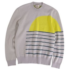Hermes Knit 23SS Sweater Long Sleeve Cashmere Top Men XL Gray Used MOLO-0
