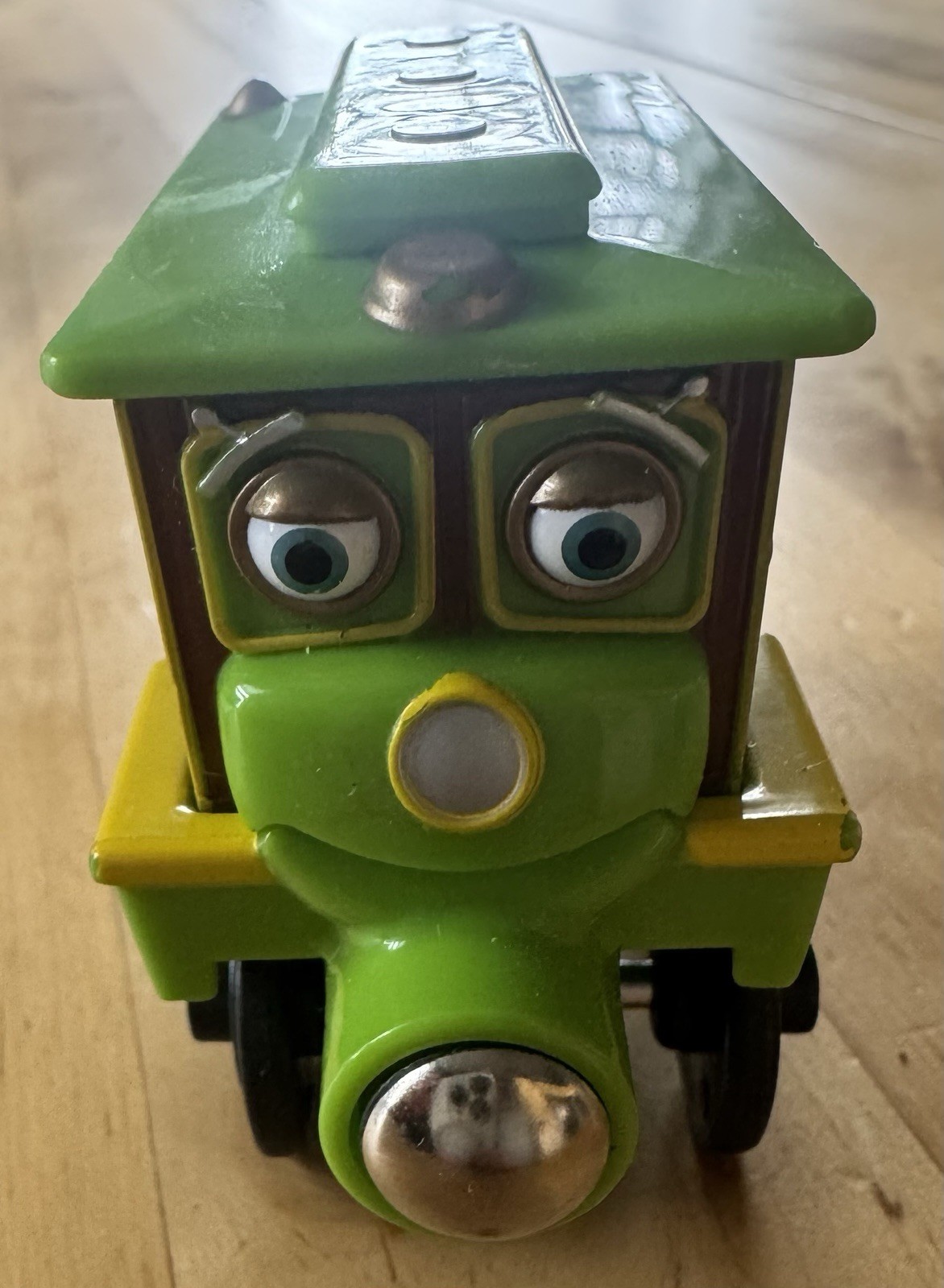 Chuggington Wooden Railway Train Zephie Engine Green Rare Toy-image