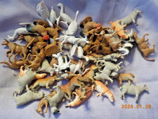 Assorted 50 Miniature Farm Animal Toy Figures horses, goats, ducks, rams, etc