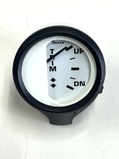 FARIA EURO WHITE BOAT MARINE PONTOON TRIM GAUGE~OMC~JOHNSON~EVINRUDE