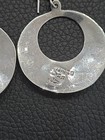 925 Sterling TAXCO Mexico Domed Disc Aztec Motif Enamel Dangle Earrings — photo 4