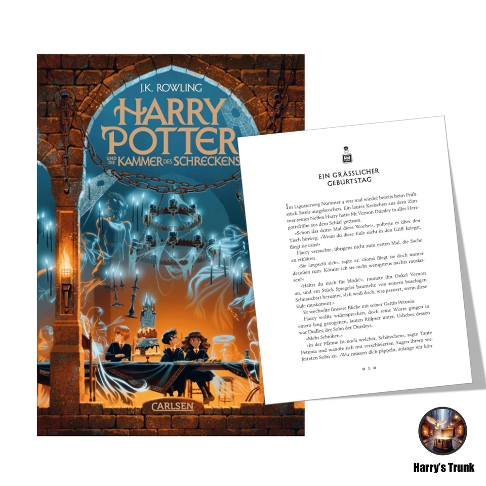 Harry Potter Complete Collection Books 1–7 Hardcover 2025 German Ed NEW IN STOCK - Image 4 of 4