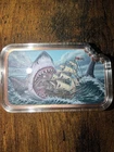 2025 Shark Bait Colorized 5oz Fine Copper .999 Bar in Protective Acrylic Capsule