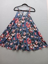 BP Women's A-line Mini XS Blue Floral Contemporary Stylish Comfortable Quality