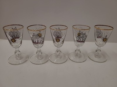 5 Piece Libby Treasure Island Cocktail Glasses