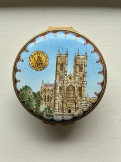 Halcyon Days Ltd Ed Enamel Box of Westminster Abbey Present Religious.