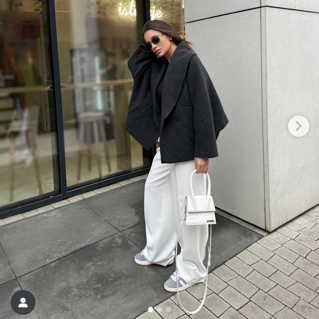 ZARA ZW MANTECO ウールブレンドコート　L NWT ZARA Oversized Manteco Wool Coat ZW Collection Gray 2210