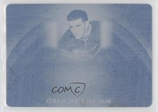 2017 Leaf Pearl Rare Materials Printing Plate Cyan 1/1 Maurice Richard HOF 7ez