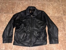 Eddie Bauer Legend Stine Leather Jacket Women's Black Biker Medium Lovely