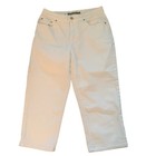 LAUREN JEANS CO. RALPH LAUREN WHITE CROPPED STRETCH JEANS 4-EUC — photo 1