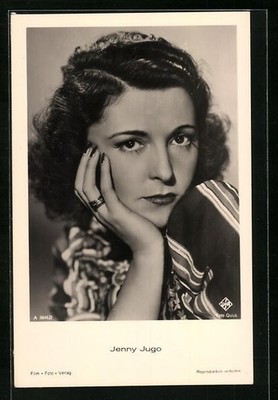 Actress Jenny Jugo in costume from a film role, postcard