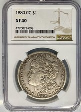 NGC XF 40 1880-CC Morgan Silver Dollar (Carson City) Rare !