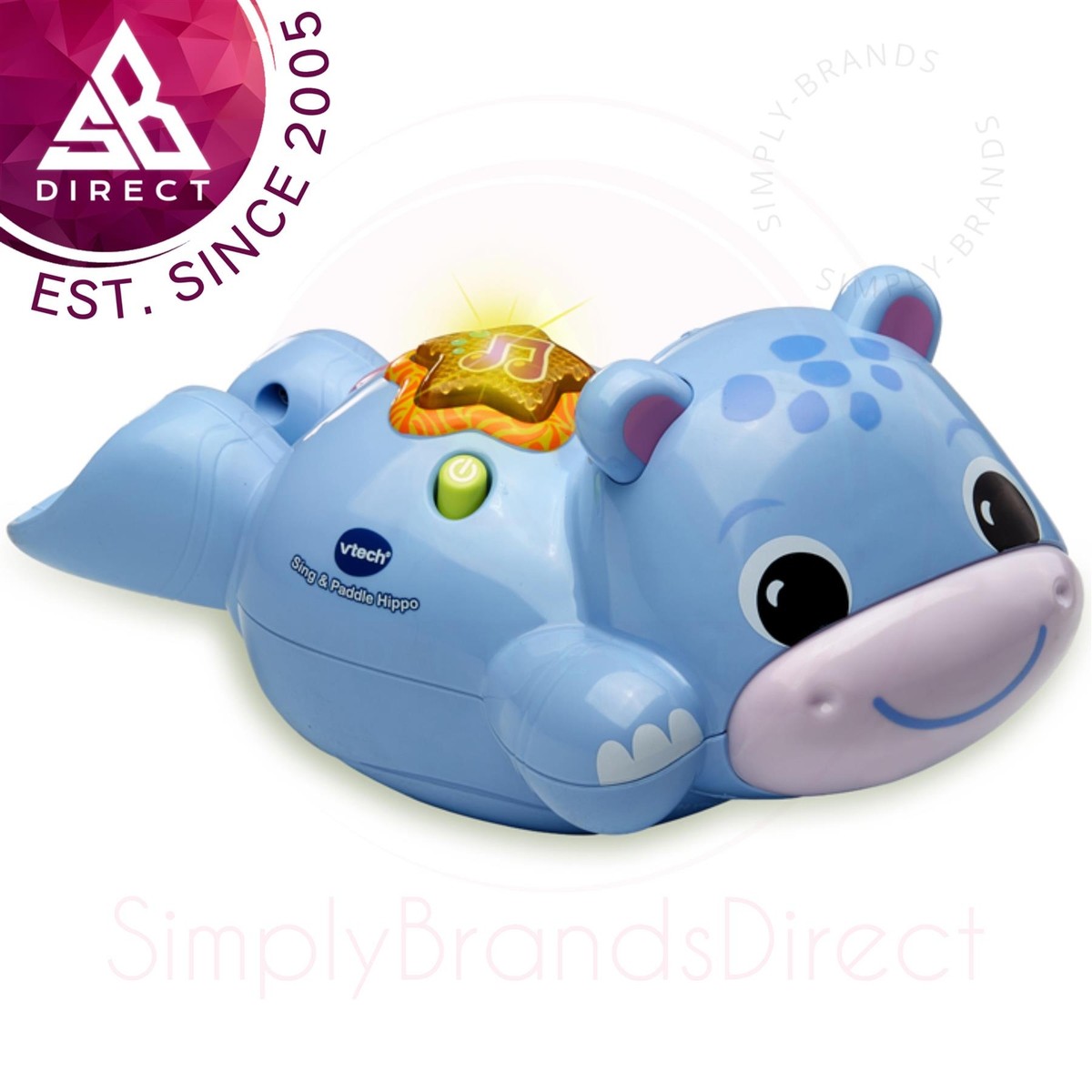 VTech Sing and Paddle Hippo Swimming Bath Toy│Suitable For 12-36